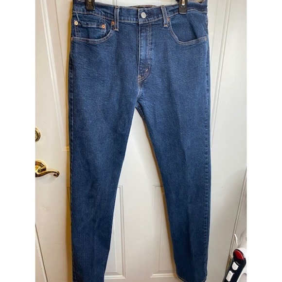 Levi’s 505 Dark Wash High Rise Zipper Fly Straight Leg 34 x 34 Red Label - Picture 1 of 5